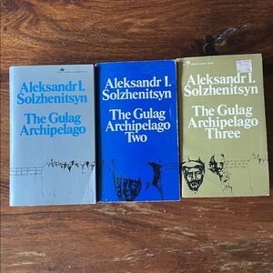 3 GULAG ARCHIPELAGO by Alexander Solzhenitsyn Set of 3 Vintage Paperback Books